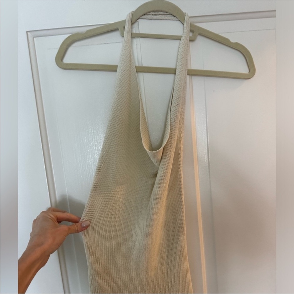 Aya Muse Kala Cream Halter Maxi Dress - Picture 4 of 5
